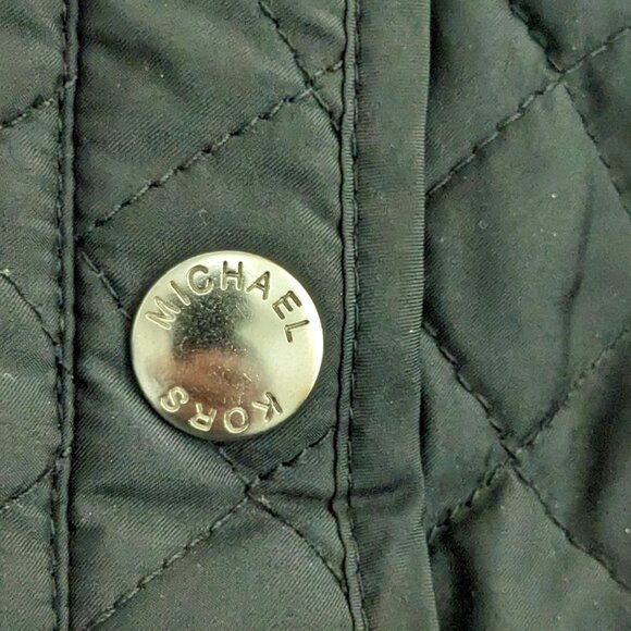 MICHAEL KORS Black Quilted  Women's Jacket Size M - Picture 9 of 10